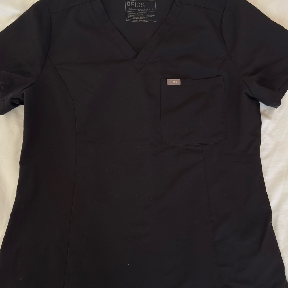 Figs Black Catarina One Pocket Scrub Top